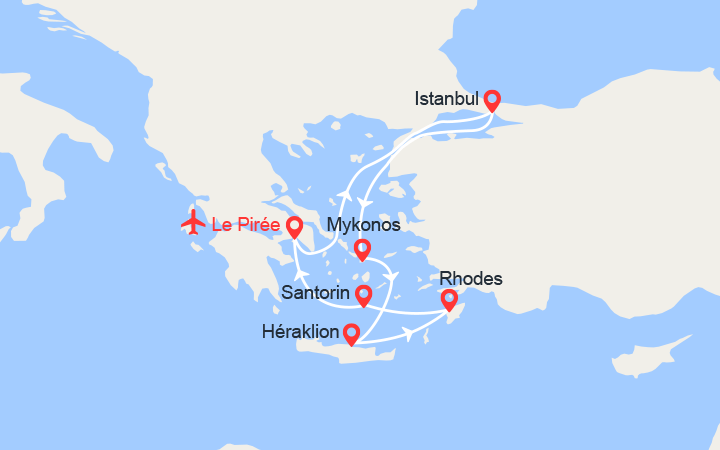 Itinéraire Turquie et Grèce avec 2 nuits d'hôtel et vols inclus de Marseille 
