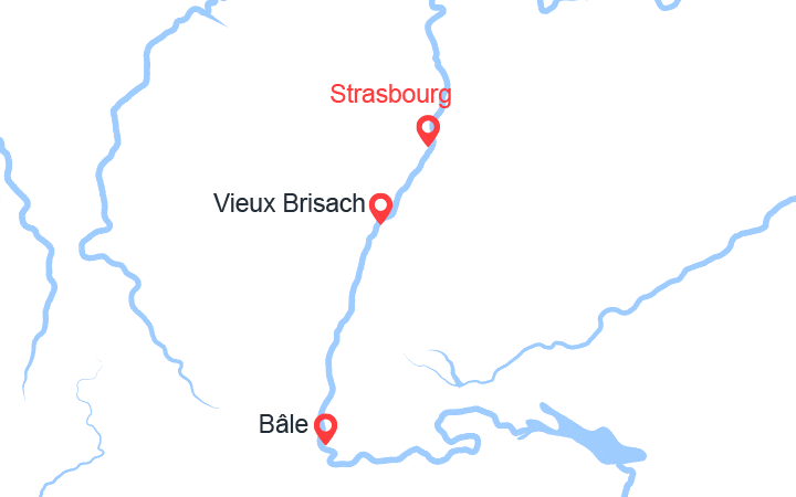 itinéraire croisière Rhin et ses affluents - Rhin et ses affluents : Vers la région des 3 pays et voyage à bord du train 