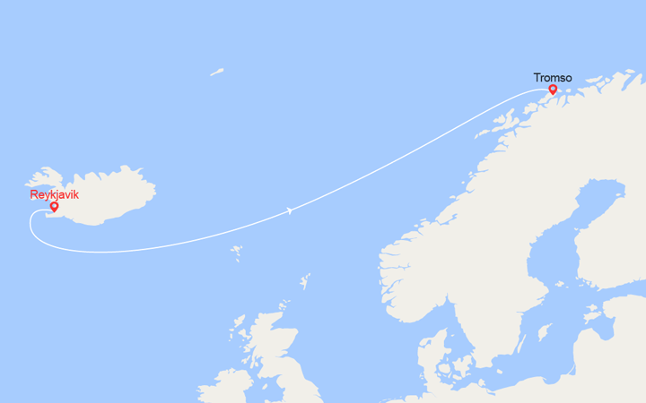 itinéraire croisière Islande : Voyage en Mer : de Reykjavik à Tromso 