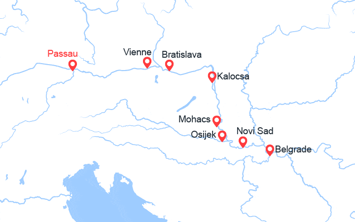 itinéraire croisière Danube - Danube : Voyage jusqu'aux portes de Fer