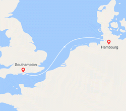 itinéraire croisière Europe du Nord - Spitzberg : De Southampton à Hambourg 