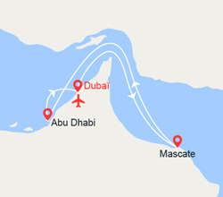itinéraire croisière Moyen Orient : Emirats Arabes Unis, Oman 