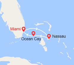 itinéraire croisière Caraïbes et Antilles - Cuba : Escapade aux Bahamas: Miami, Nassau, MSC Ocean Cay 