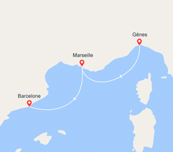 itinéraire croisière Méditerranée : Escapade en Méditerranée : de Gênes à Barcelone 
