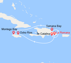 itinéraire croisière Caraïbes et Antilles : Rép.Dominicaine, Jamaïque 