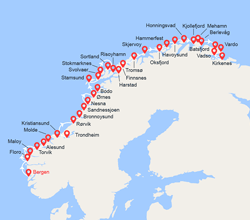 itinéraire croisière Fjords : Voyage classique aller-retour 