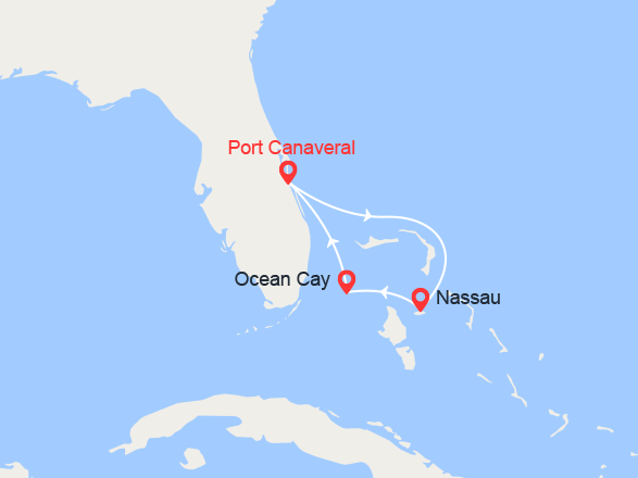 itinéraire croisière Caraïbes et Antilles - Antilles : Escapade aux Bahamas : Nassau & MSC Ocean Cay 