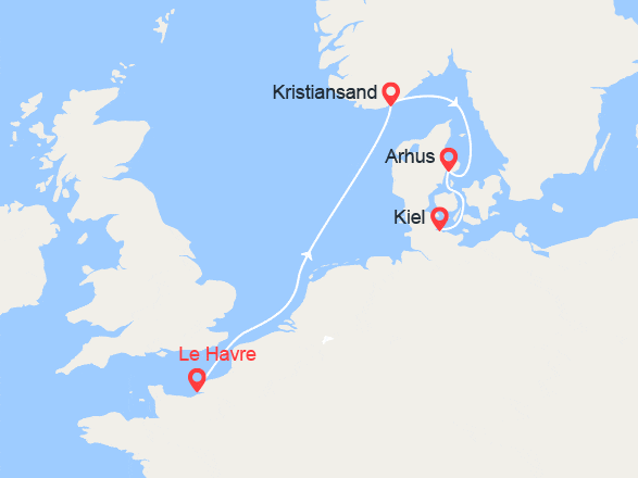 itinéraire croisière Fjords - Fjords : Escapade en Norvège
