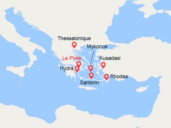 itinéraire croisière Iles grecques - Iles grecques : Iles grecques, Turquie  