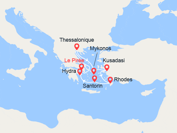 itinéraire croisière Iles grecques - Iles grecques : Iles grecques, Turquie