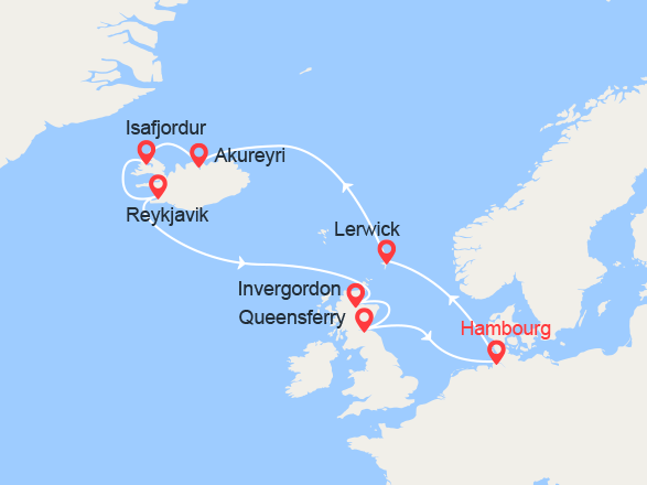 itinéraire croisière Islande - Islande : Iles Shetland, Islande, Écosse 