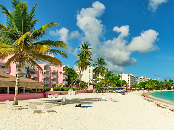 Barbade, Ste Lucie, Dominique, St Christophe et Niévès, St Martin, Porto Rico 