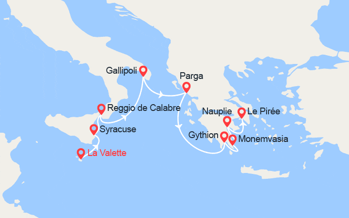Carte de l'itinéraire