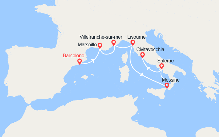 Carte de l'itinéraire