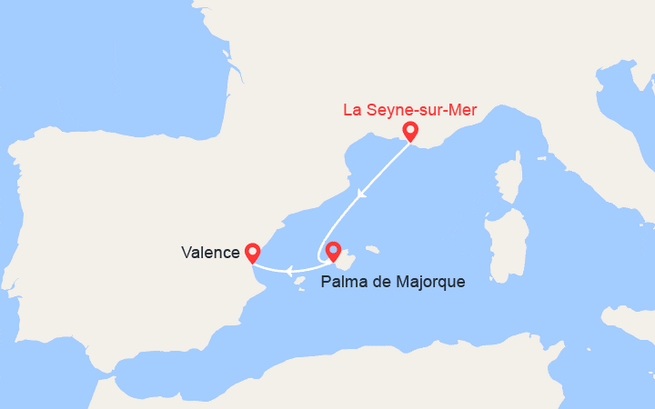 Carte de l'itinéraire