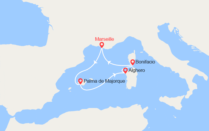 Carte de l'itinéraire