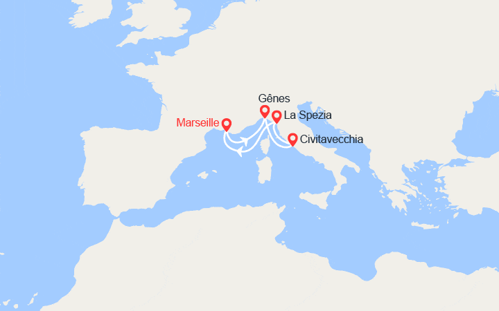 Carte de l'itinéraire