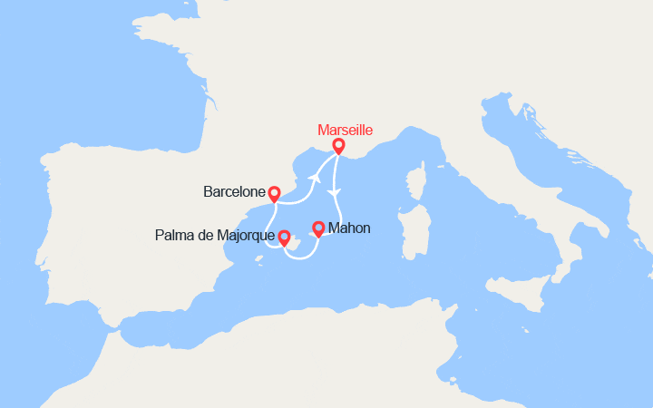 Carte de l'itinéraire