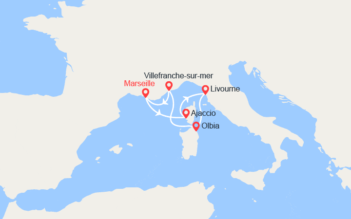 Carte de l'itinéraire