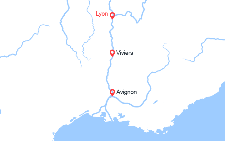 Carte itinéraire croisière Festival d'automne : Histoire, terroir et traditions sur le Rhône (LAV_FESPP2)