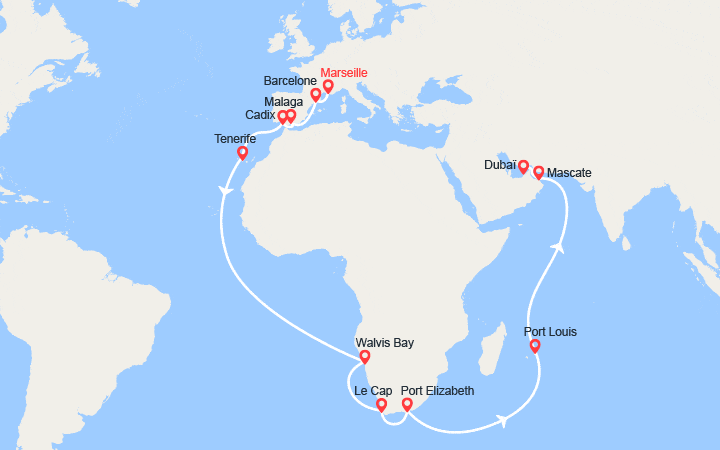 Carte de l'itinéraire