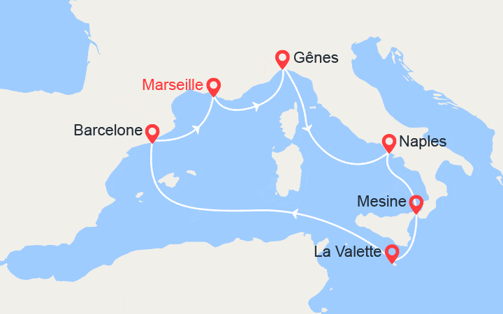 Carte de l'itinéraire