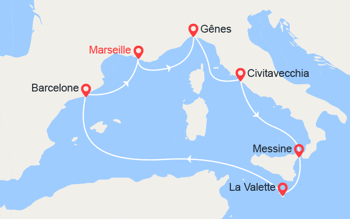 Carte de l'itinéraire