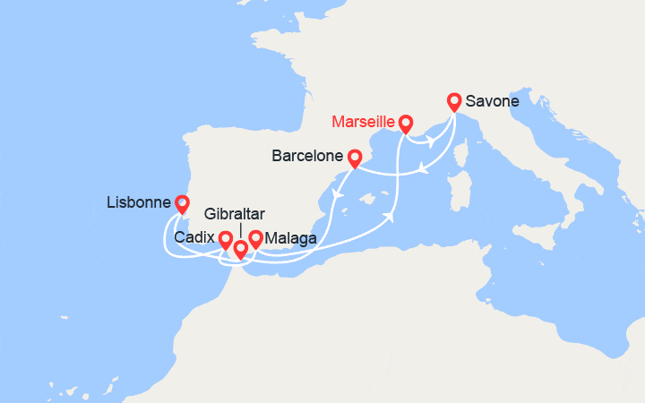 Carte de l'itinéraire