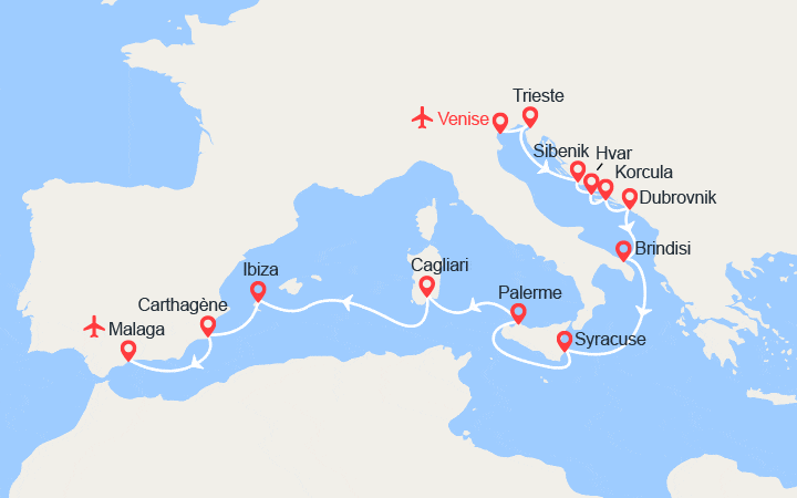Carte itinéraire croisière L'Écosse, Terre de Légendes