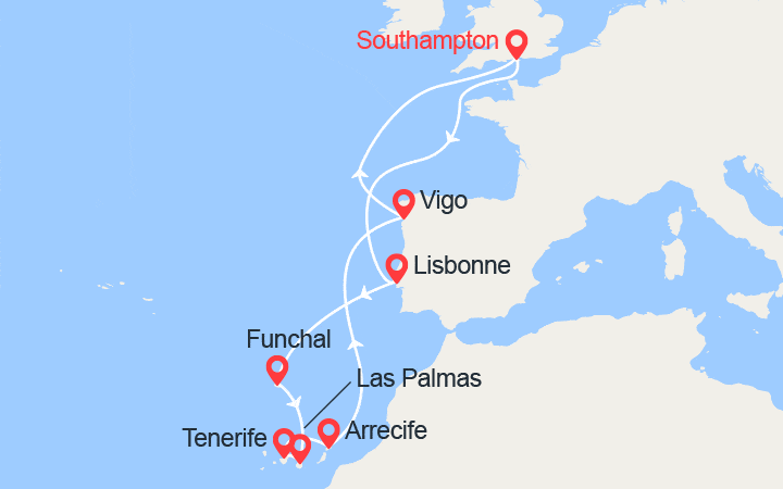 Carte de l'itinéraire