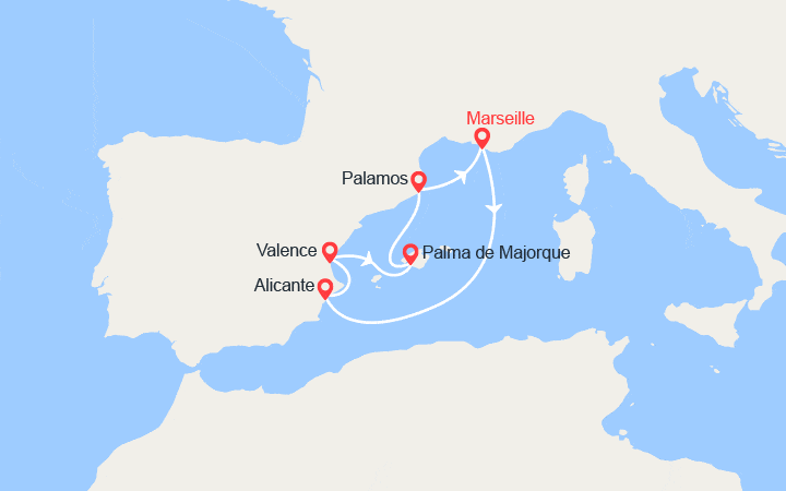 Carte de l'itinéraire