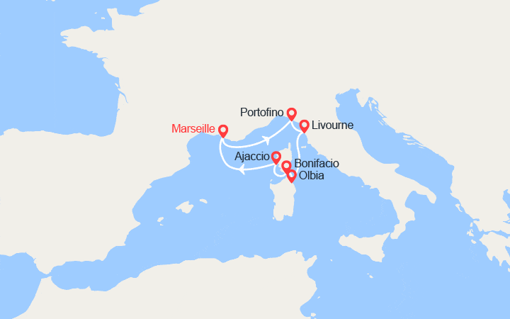 Carte de l'itinéraire