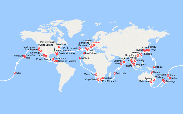 Carte de l'itinéraire
