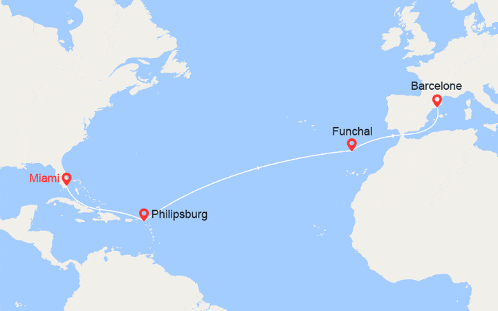 Carte de l'itinéraire