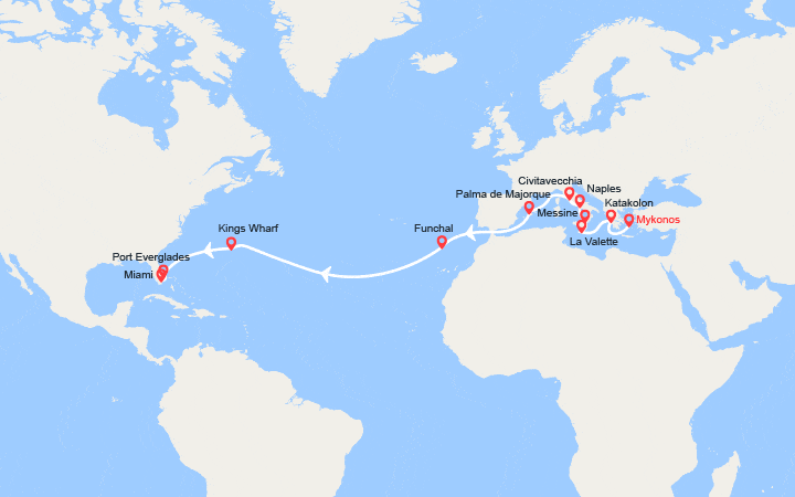 Carte de l'itinéraire