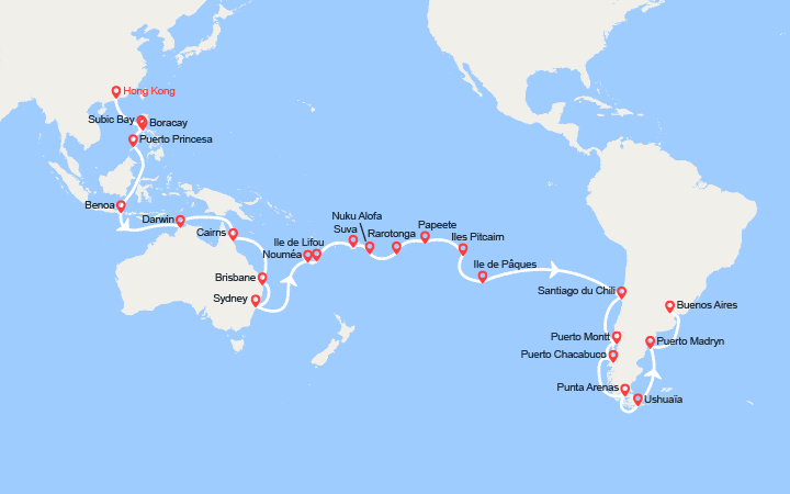 Carte de l'itinéraire