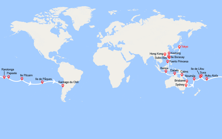 Carte de l'itinéraire