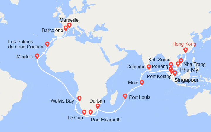 Carte de l'itinéraire