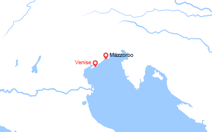 Carte itinéraire croisière Venise en liberté (VSX_LIBPP)