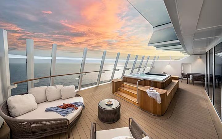 Cabine Yacht club royale balcon
