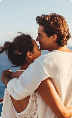 Famille courant dans le sable sur fond de coucher de soleil